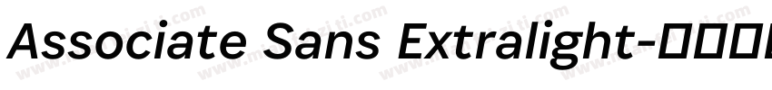 Associate Sans Extralight字体转换